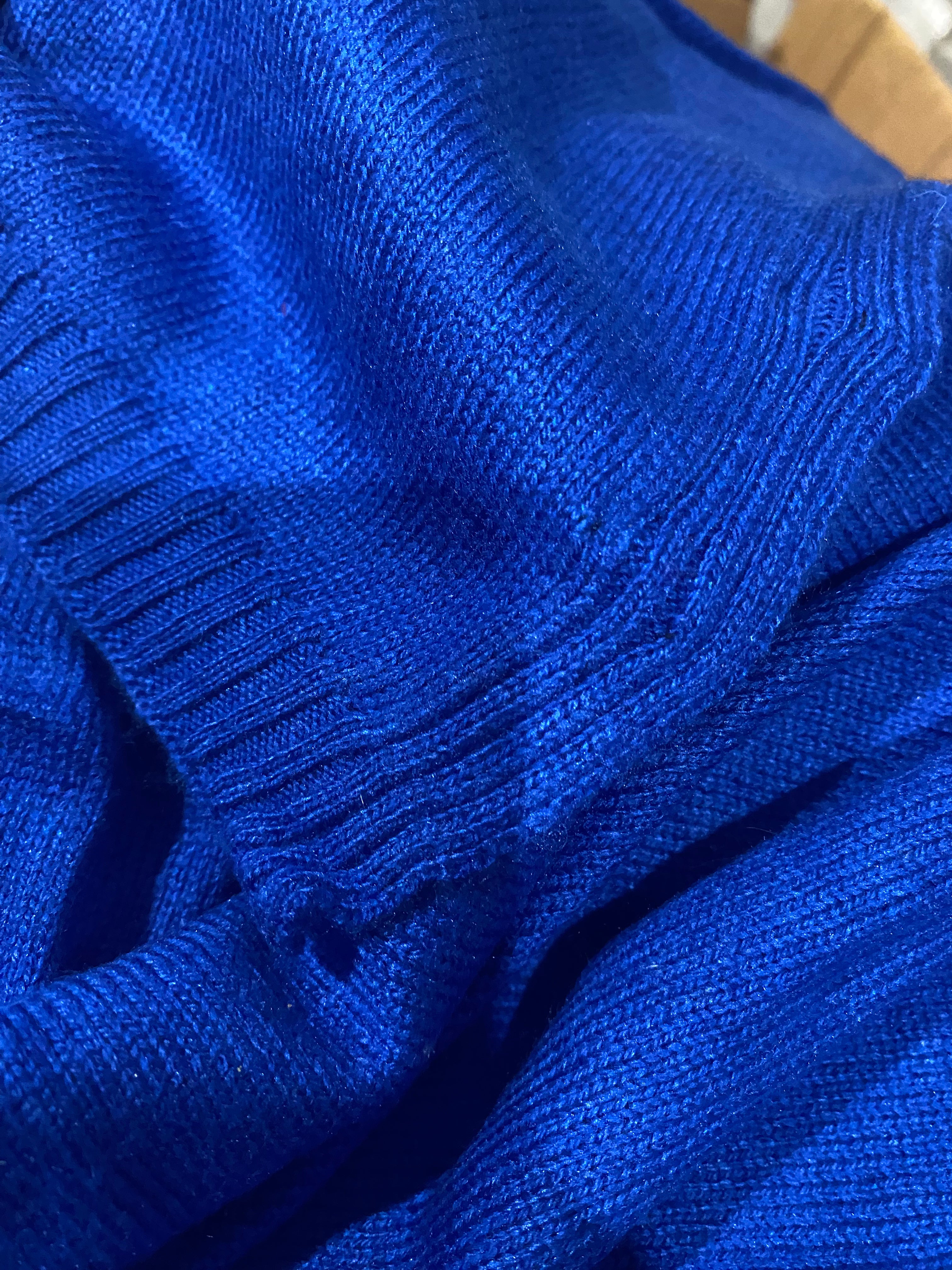 Julian 100% Cashmere Knitted Extra large Travel Wrap/Shawl-Royal Blue