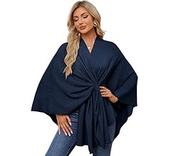 RITZY Front Closure Luxurious Maya Winter Cardigan Poncho Sweater-10 colours available