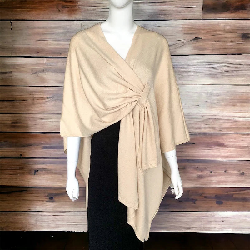 RITZY Front Closure Luxurious Maya Winter Cardigan Poncho Sweater-More colours available