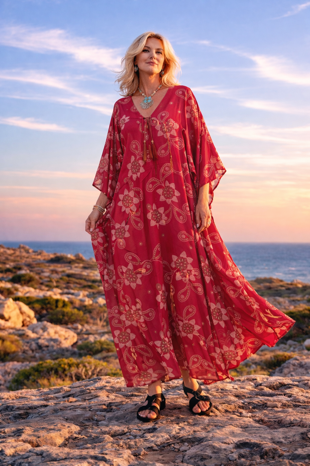 Maya MIRAA Boho Cotton kaftan - Sizes Available AU 16-30