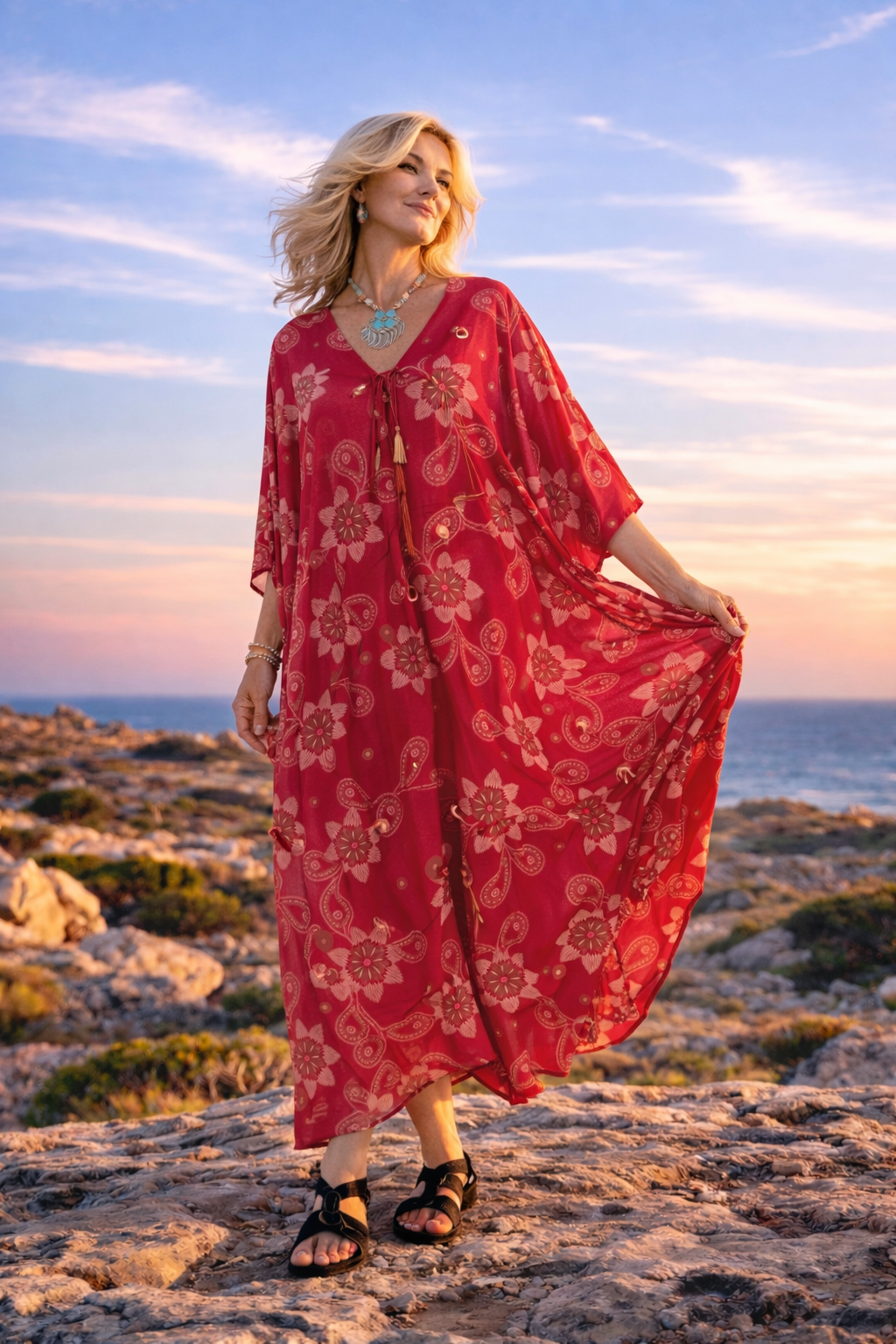 Maya MIRAA Boho Cotton kaftan - Sizes Available AU 16-30