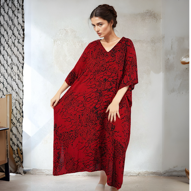 Rayon Maya Kaftan Dress One Size Fits All 12 to 26