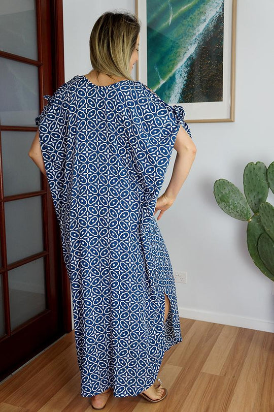 Coco Bella MIDI Cool Rayon cold shoulder Kaftan Dress-AU 10-18