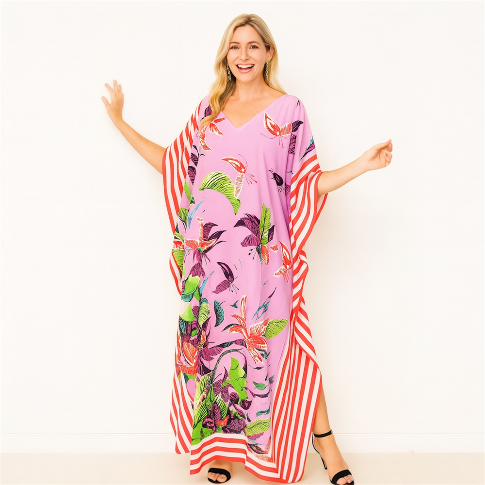 Maya Bohemian Cotton kaftan dress - Sizes Available AU 14-30