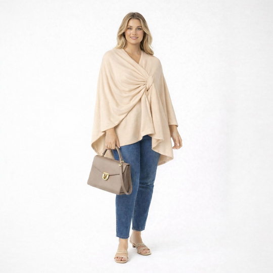 RITZY Front Closure Luxurious Maya Winter Cardigan Poncho Sweater-More colours available