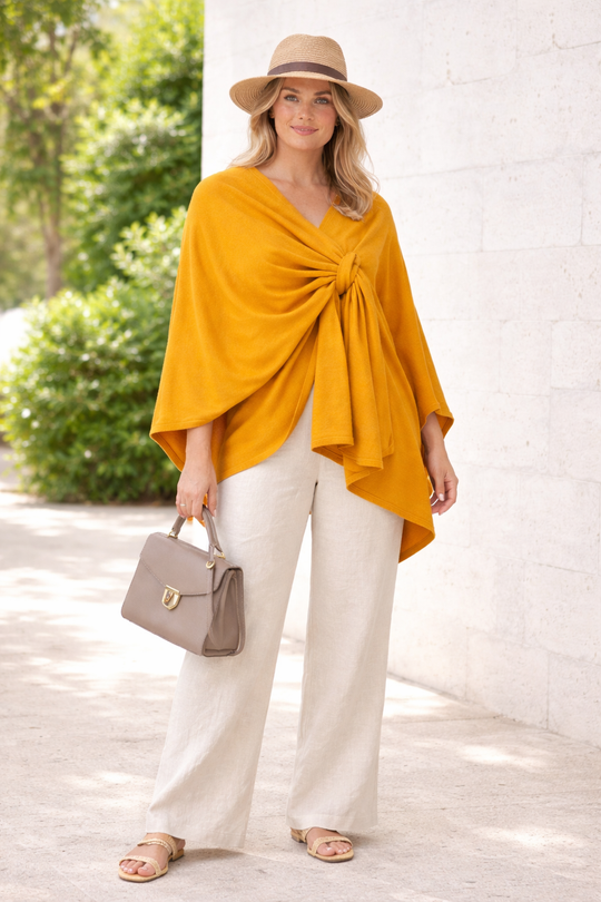 RITZY Front Closure Luxurious Maya Winter Cardigan Poncho Sweater-More colours available