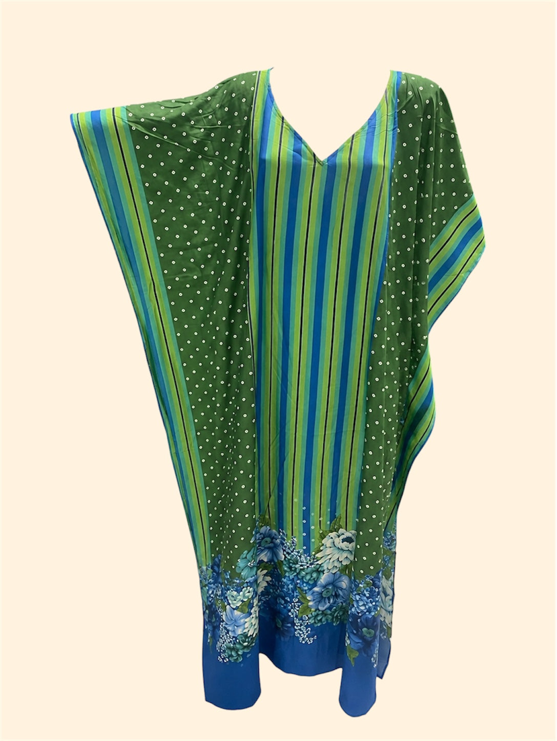 Maya Bliss Boho Green Blue kaftan - Sizes Available AU 14-32