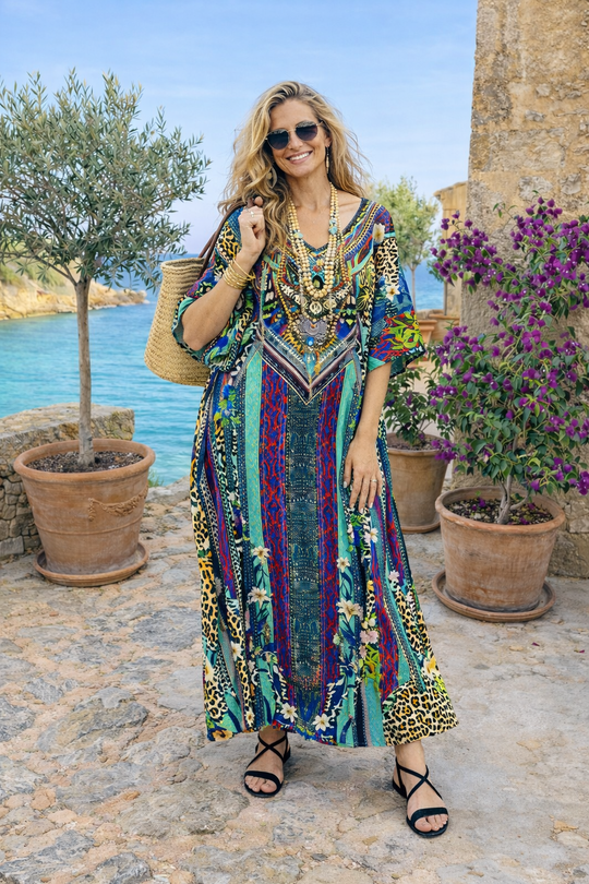 Purple Embellished Maya kaftan Sizes Available AU 12-26
