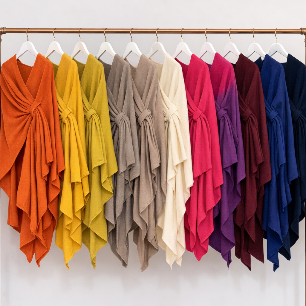 RITZY Front Closure Luxurious Maya Winter Cardigan Poncho Sweater-More colours available