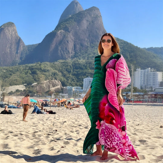 Maya Green Geris Tropical Boho kaftan - Sizes Available-AU 14-30