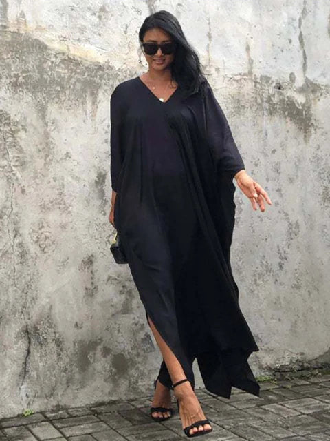 Maya Black Rayon Kaftan O/S AU 16-26