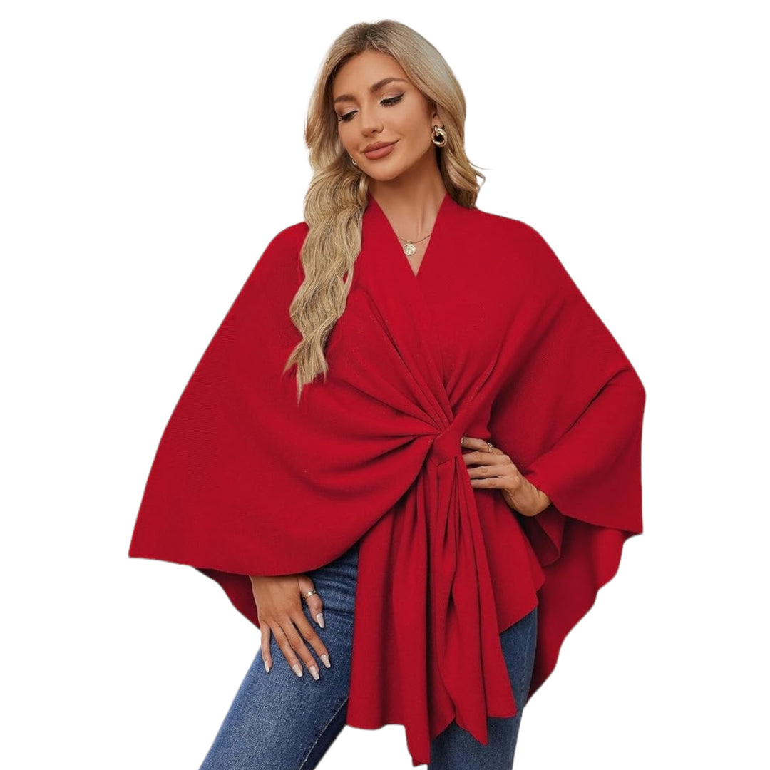 RITZY Front Closure Luxurious Maya Winter Cardigan Poncho Sweater-10 colours available