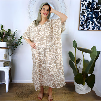 Rayon Maya Kaftan Dress One Size Fits All 12 to 26