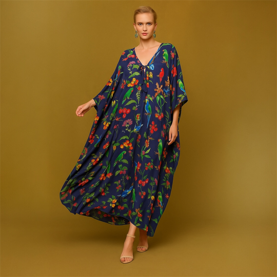 Coco Bella Silk Dark Blue Senorita Milano kaftan 12-20