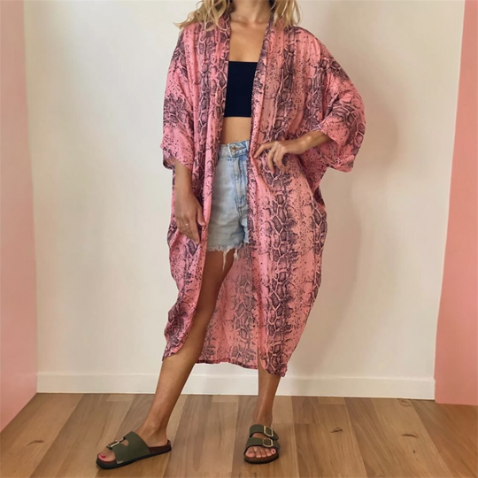 Rayon Kimono Cape Long O/S AU 10-18