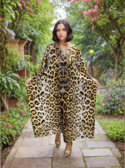 Mia Animal print Kaftan Dress