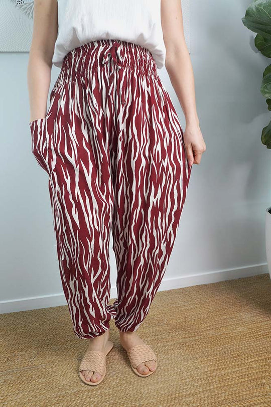 Zebra Maya Rayon Harem Pants Australia