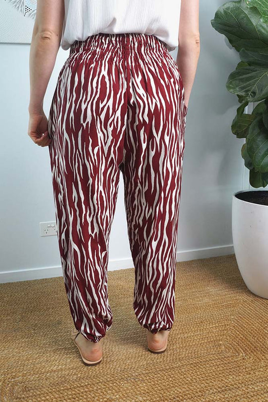 Zebra Maya Rayon Harem Pants Australia