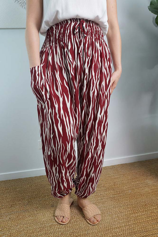 Zebra Maya Rayon Harem Pants Australia