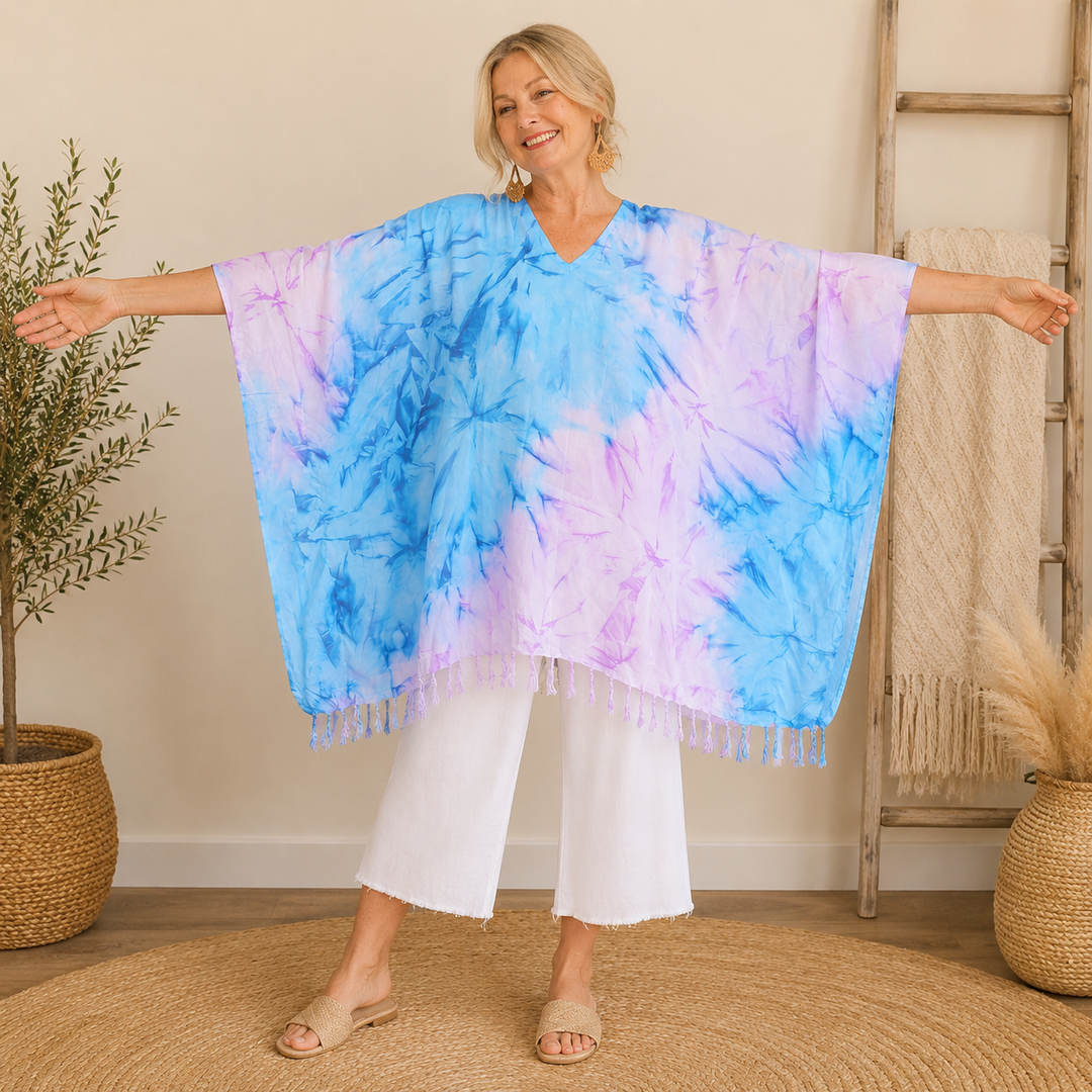 Tie Dye Maya Top Tunic Kaftan OFSA 14-26