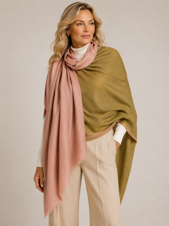 Handwoven Pure Cashmere Julian Wrap Shawl.