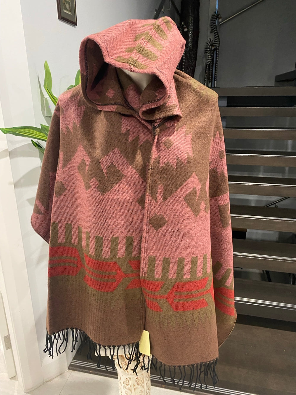 Pink Hooded wrap Shawl AU 8-20