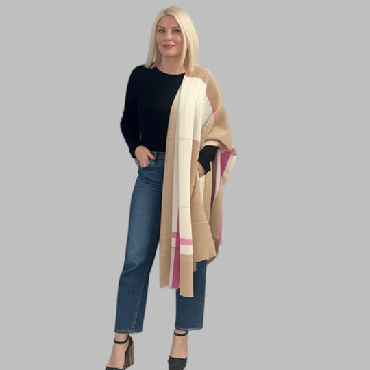 Julian Oversized handwoven pure cashmere scarf