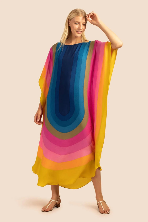 Crimson Labyrinth: Womens Wear MIDI Kaftan