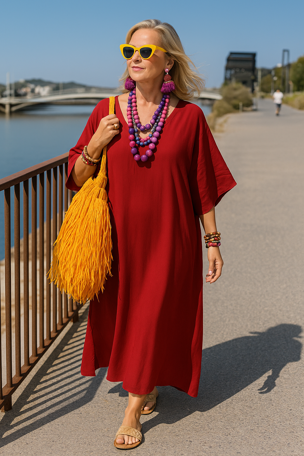 Burgundy MAYA Kaftan Dress Sizes Available AU 12-30