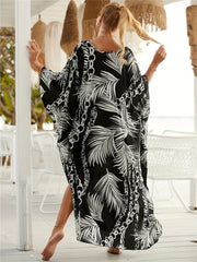 Tropical Resort Cotton Bamboo Maxi Dress