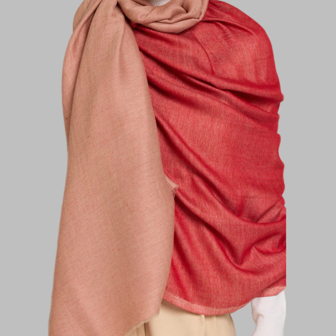 Reversible Oversized Pure Cashmere Pashmina Julian Wrap Shawl