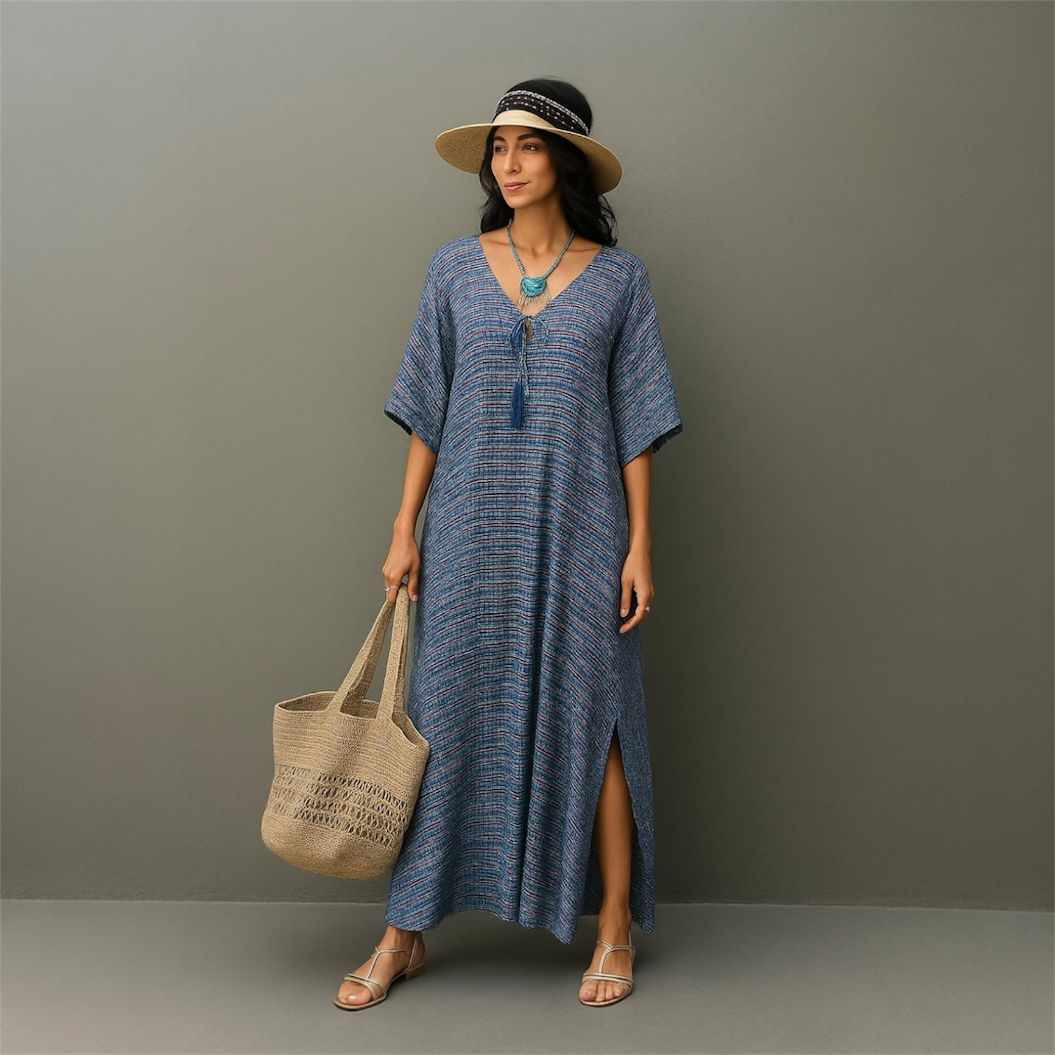 Maya Breezy Soft Rayon kaftan - Sizes Available AU 14-30