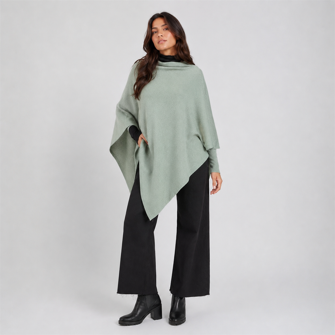Sage Green Julian Cashmere Poncho