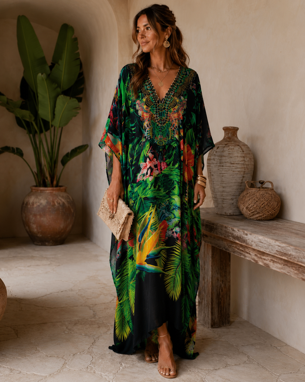 Coco Bella Milano’s Resorto Fusion kaftan 12-20