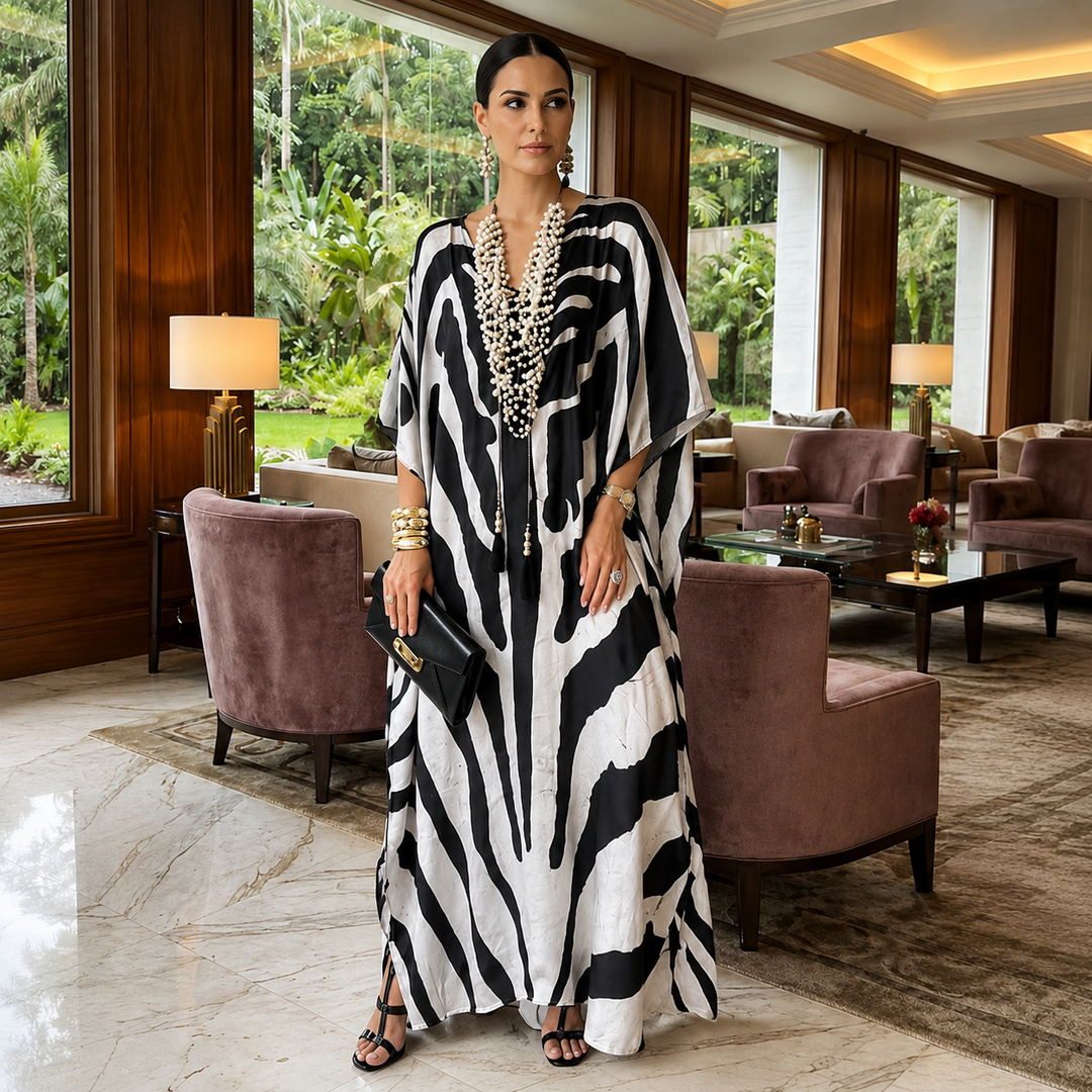 Coco Bella Milano’s Zebra kaftan 12-20