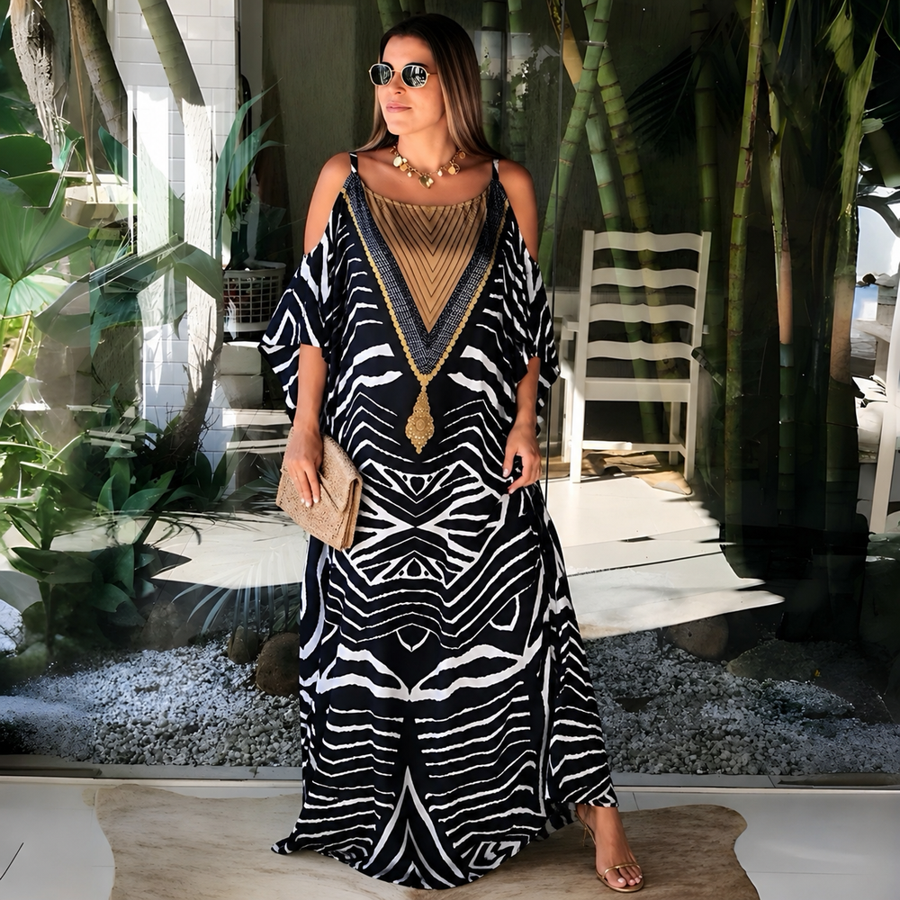 Luxe Black Cocobella kaftan O/S AU 12-20