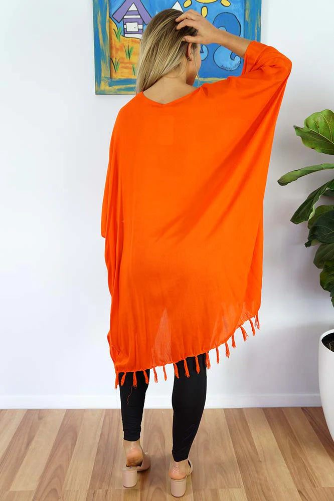 Orange Maya Tunic Cover up OFSA 14-26