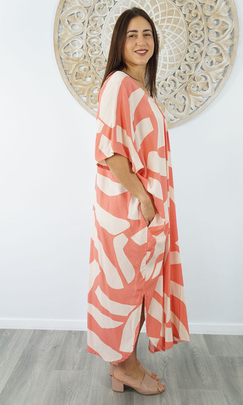 Maya Luxe Kaftan Dress -One Size AU 10-30