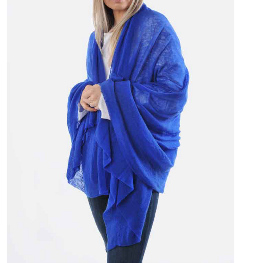 Julian Oversized handwoven pure cashmere scarf