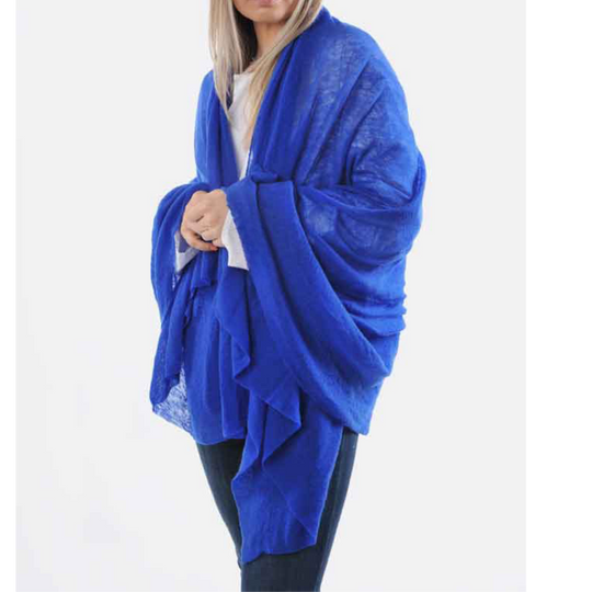Julian Oversized handwoven pure cashmere scarf