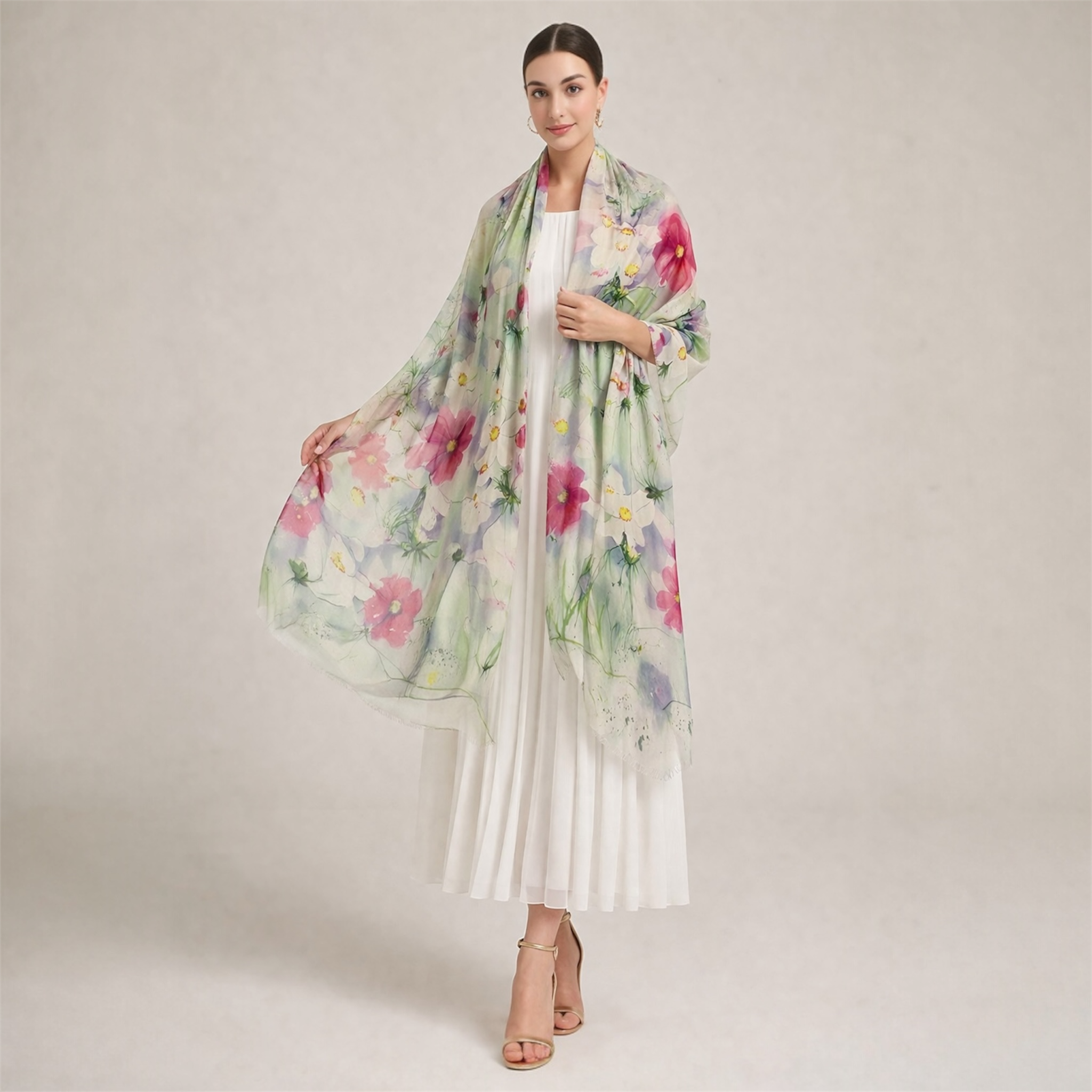 Wearable art 100% Cashmere Julian Scarf /Wrap-More Designs Available