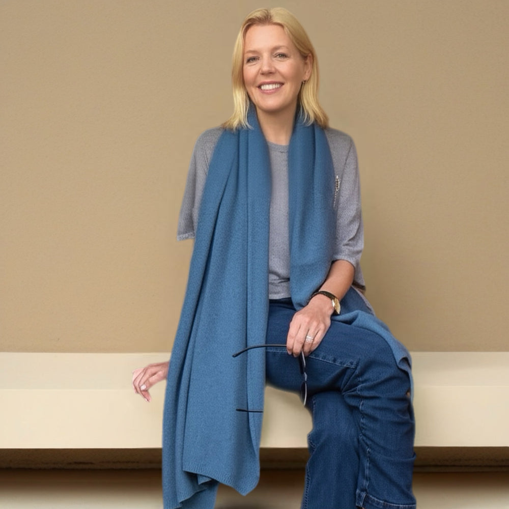 100% Cashmere 2 ply Julian Wrap/ Scarf-Extra Large