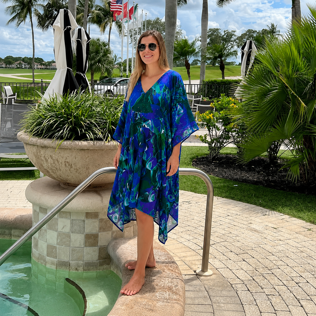 Kyra Bling Short Kaftan one size fits AU 12-20
