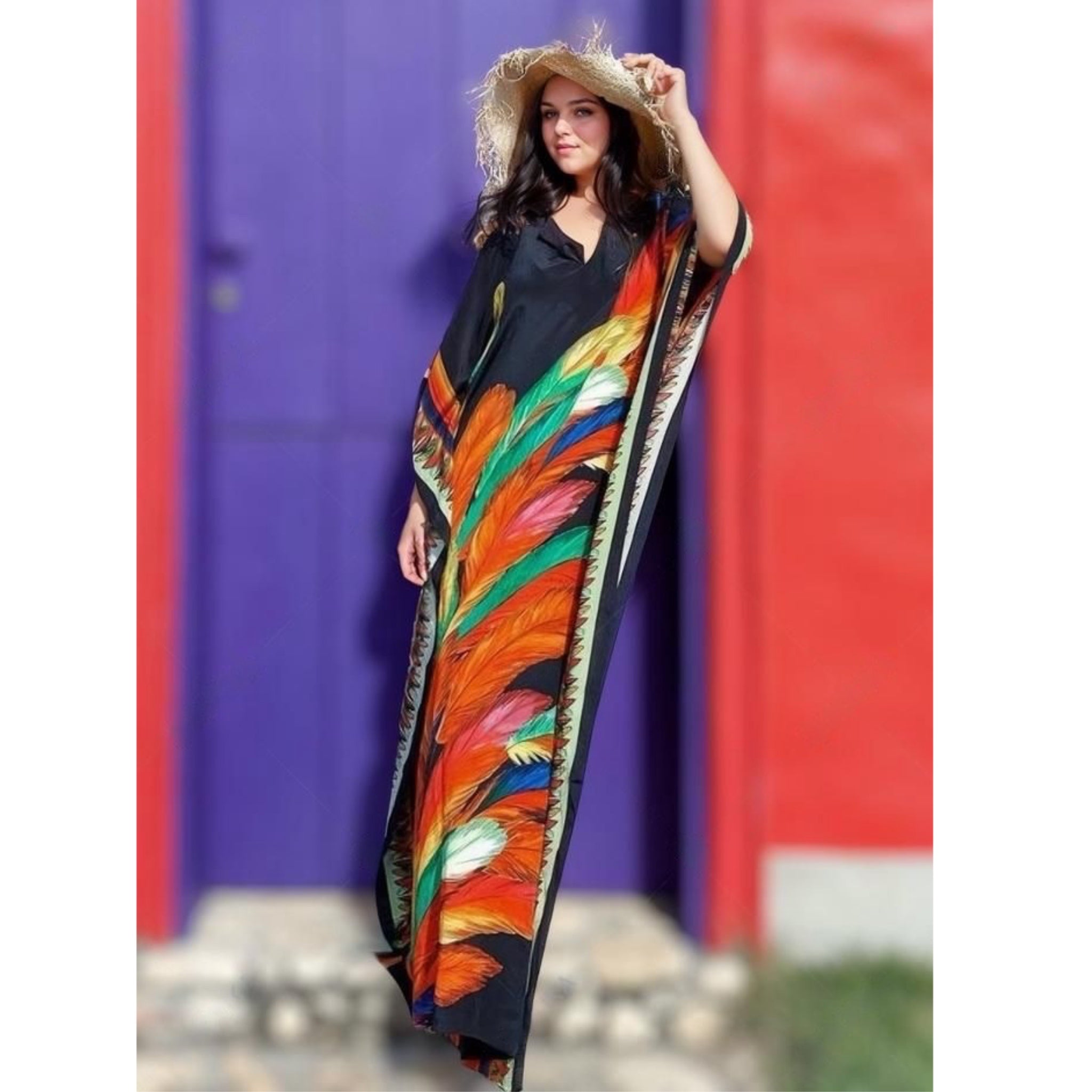 Colourful Soft n Breezy cotton Kaftan