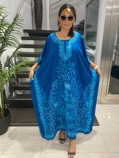 Blue Mia Kaftan Dress 10-22