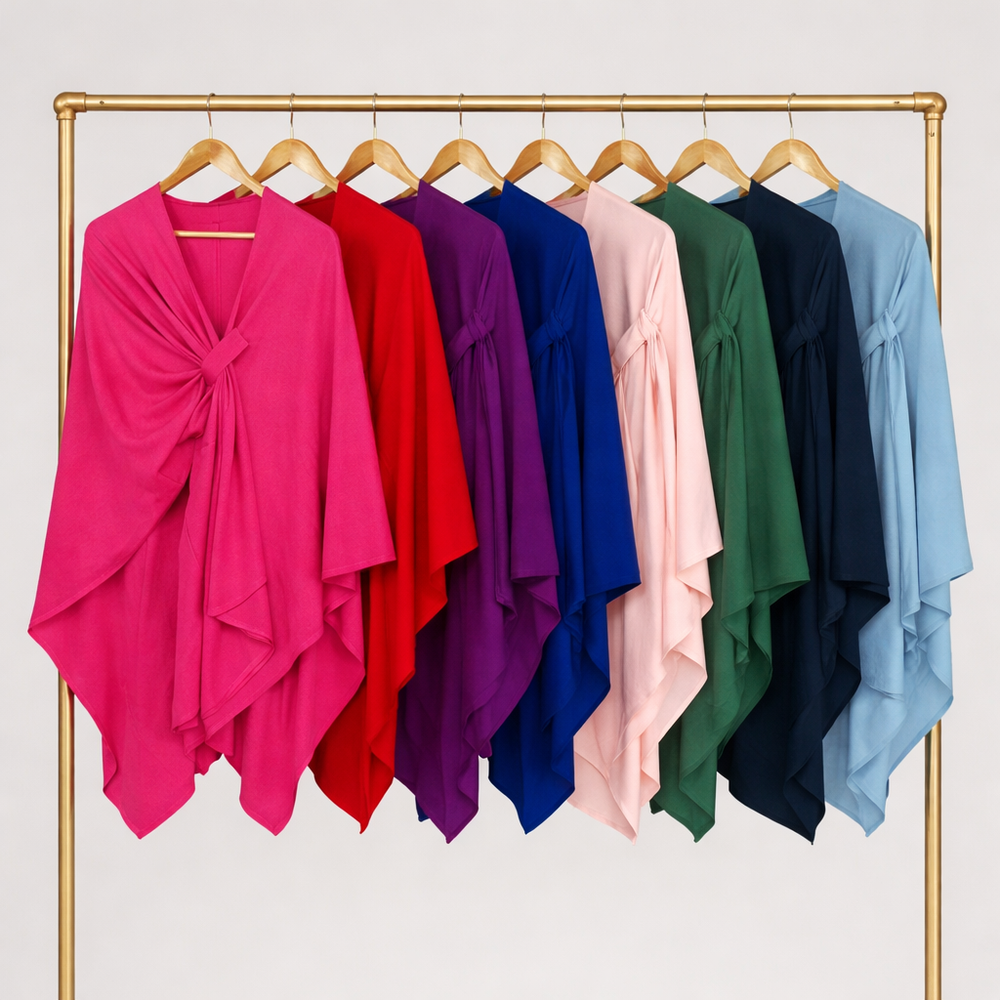 RITZY Front Closure Luxurious Maya Winter Cardigan Poncho Sweater-More colours available