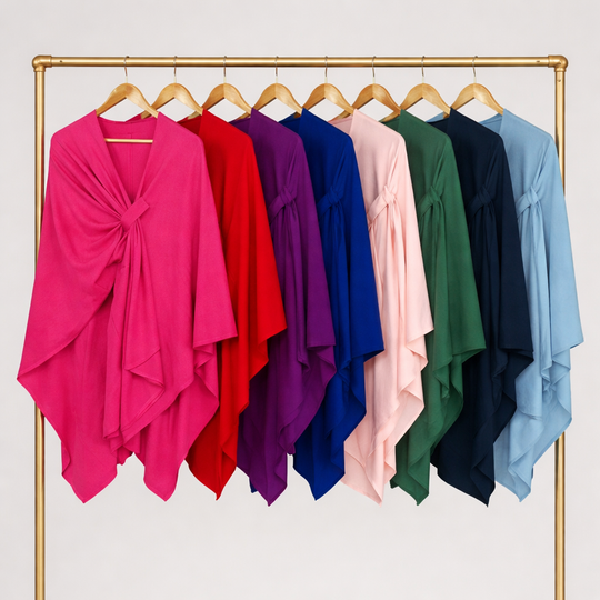 RITZY Front Closure Luxurious Maya Winter Cardigan Poncho Sweater-More colours available