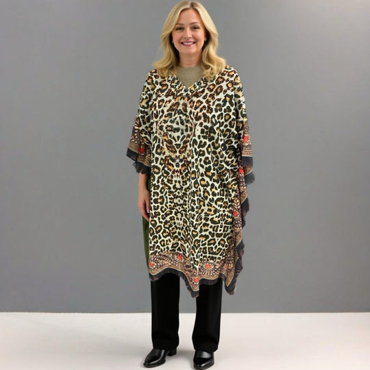 Kyra Georgette Embellished Tunic Top One Size 10 to 22