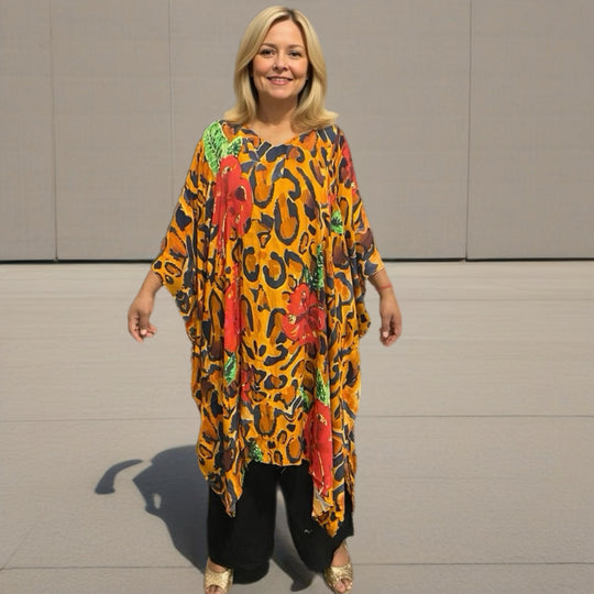 Plus Size Maya Rayon Tunic Top-One Size AU 22-28