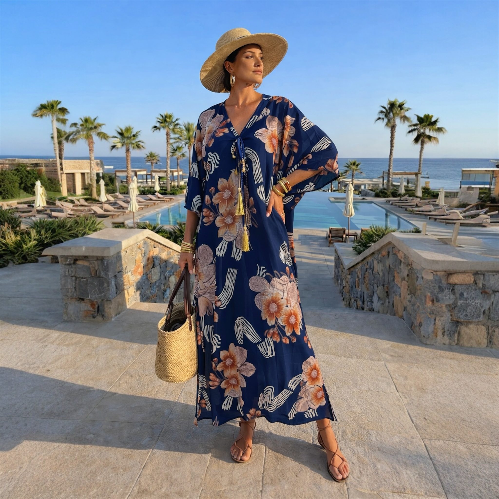 Maya SERA Bohemian Rayon kaftan - Sizes Available AU 16-30